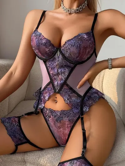 Amare Dantel Jartiyer Set