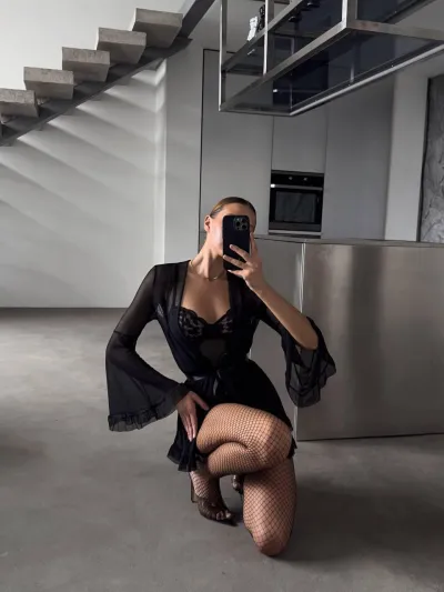 Nuvella Body ve Sabahlık Seti - Siyah